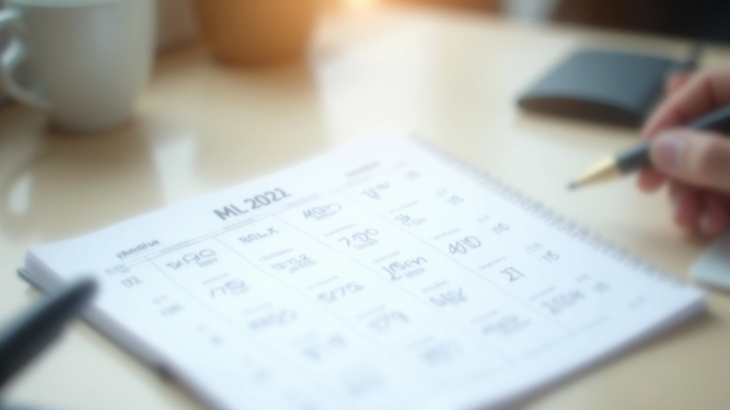 Calendar showing tax payment dates and deadlines marked in red, organized schedule